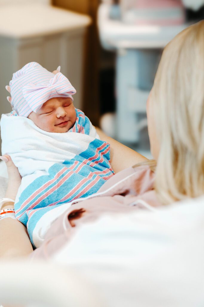 Nashville fresh 48 session with smiling newborn